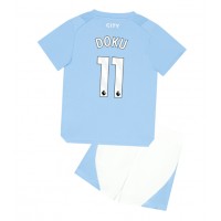 Dětský Fotbalový dres Manchester City Jeremy Doku #11 2023-24 Domácí Krátký Rukáv (+ trenýrky)
